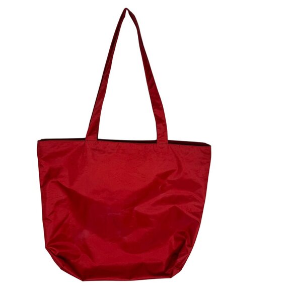 Vintage "Washington D.C." Red Nylon Tote Bag, Full Zip Closure, Americana Kitsch - Picture 2 of 12
